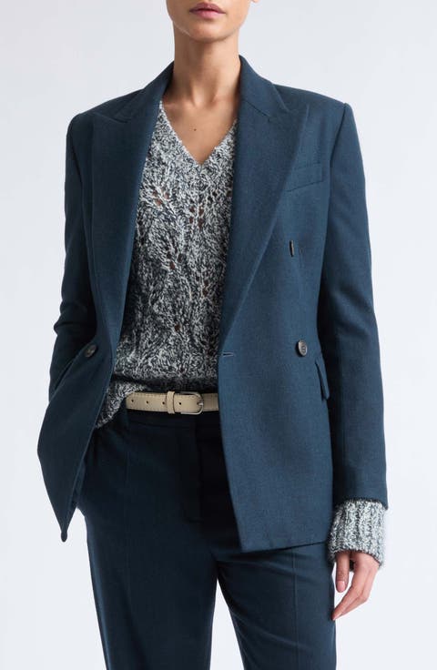 Double Breasted Virgin Wool & Cashmere Jacket