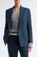 Eleventy Double Breasted Virgin Wool & Cashmere Jacket