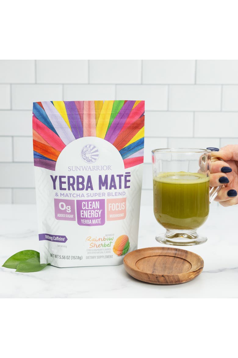 Yerba Mate Energy Powder Drink Mix, Alternate, color, Rainbow Sherbet