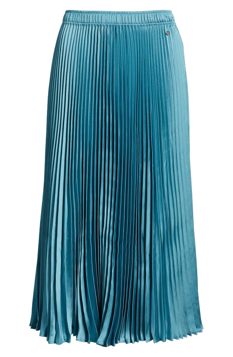 BOSS Orange Vlysola Pleated Midi Skirt, Alternate, color, Algae Blue