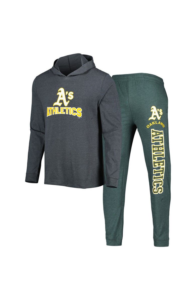 CONCEPTS SPORT Men's Concepts Sport Green/Charcoal Oakland Athletics Meter Hoodie & Joggers Set, Main, color, Green