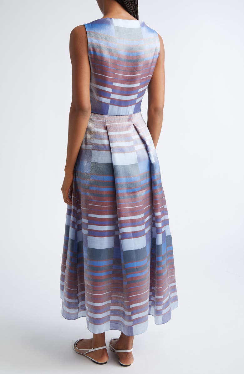 Emporio Armani Metallic Geo Print Sleeveless Dress, Alternate, color, Patterned