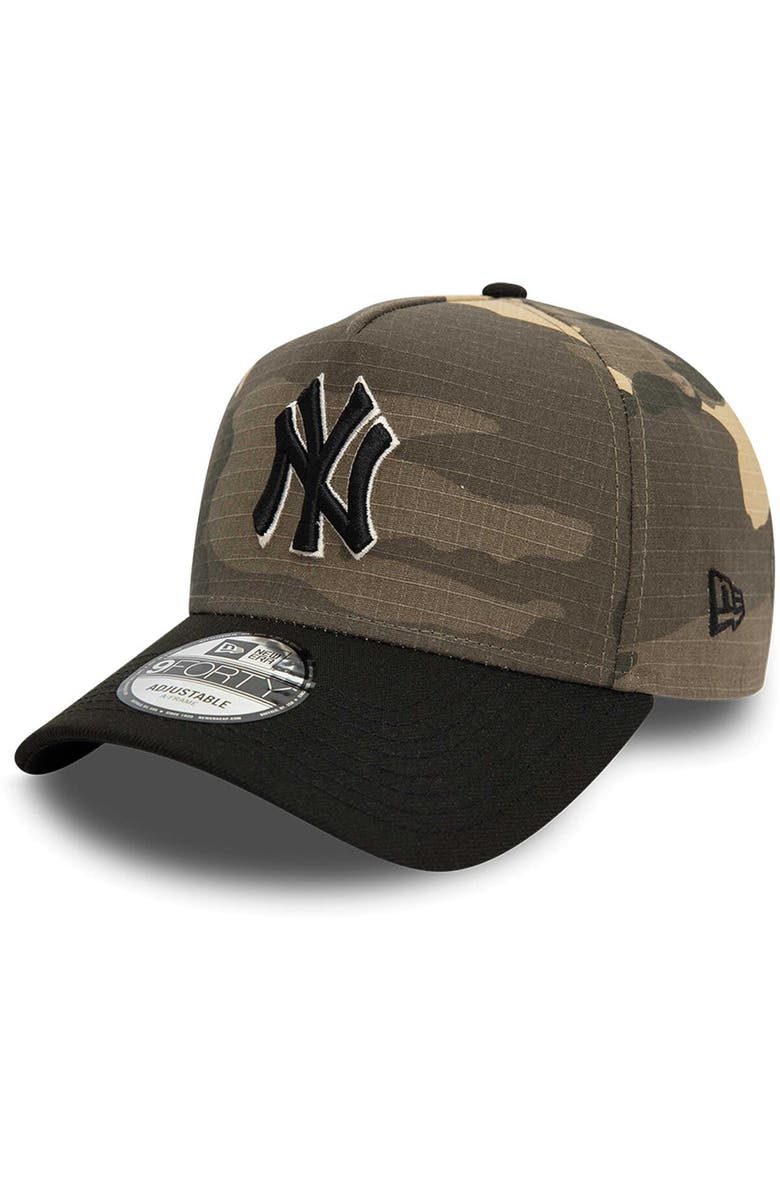 New Era Men's New Era New York Yankees Camo Crown A-Frame 9FORTY Adjustable Hat, Alternate, color,