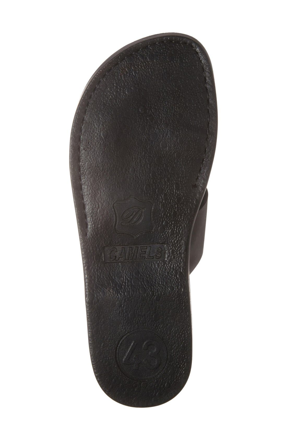 'Elan' Slide Sandal, Alternate, color, BLACK LEATHER