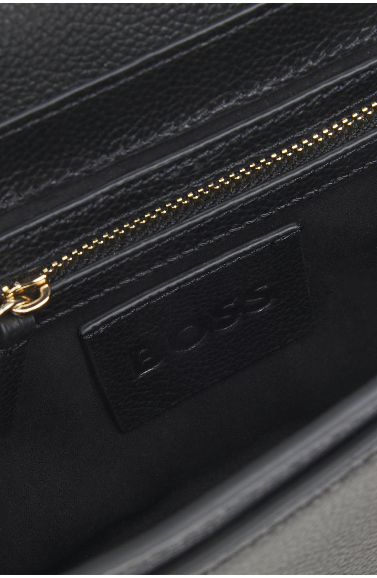 HUGO Beyond Leather Crossbody Bag, Alternate, color, Black