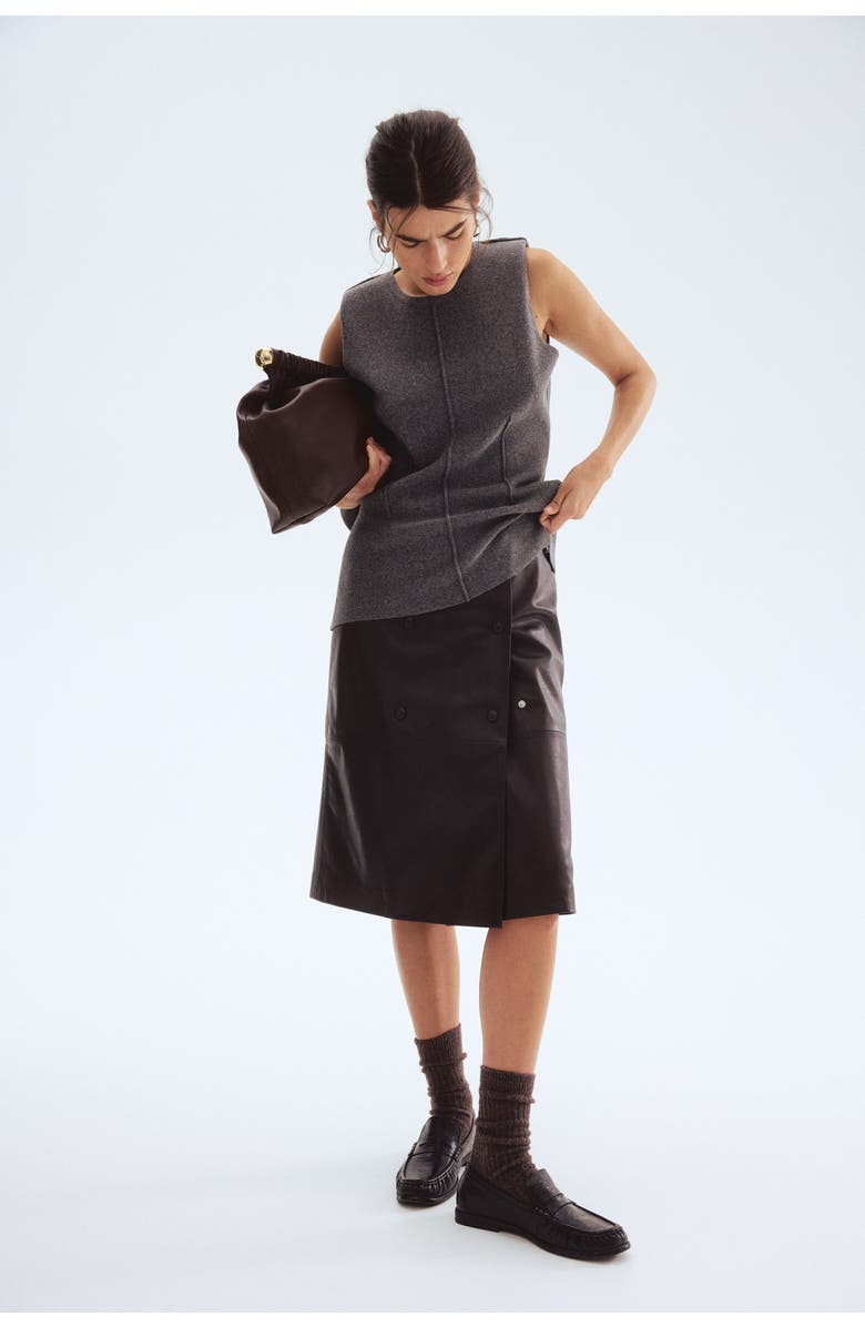 H&M Wool-blend Top, Main, color, Gray Melange