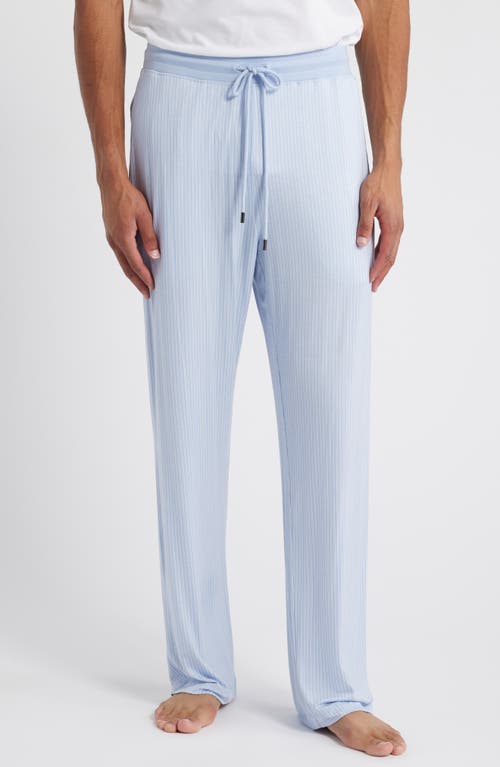 Daniel Buchler Pinstripe Pajama Pants In Sky Stripe