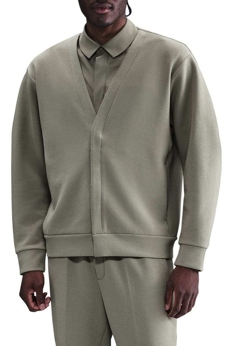 ImpossiblySoft Dri-FIT Cardigan, Main, color, LIGHT ARMY/ STEEL GREEN