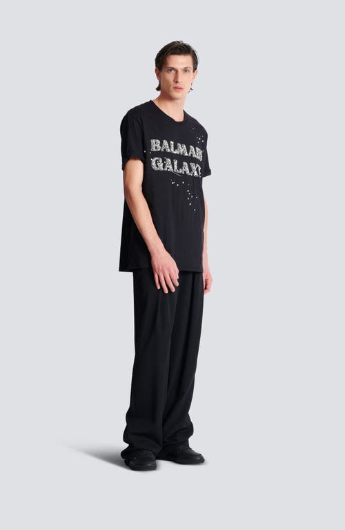 Balmain Embroidered Galaxy Logo T-shirt