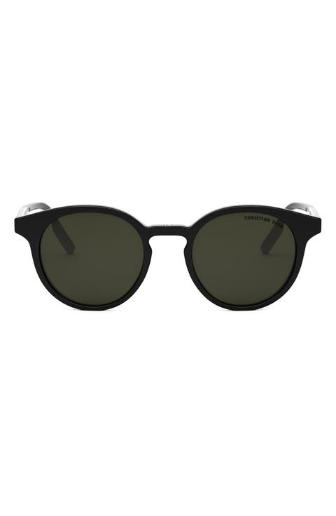 'DiorTag R1I 49mm Small Round Sunglasses