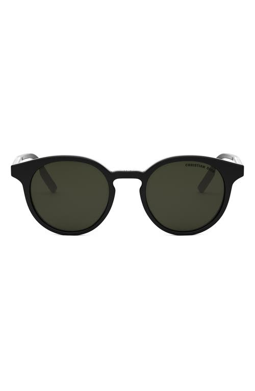 Dior Tag R1i 49mm Small Round Sunglasses In Green