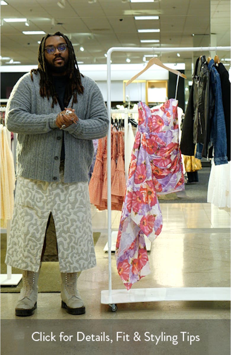 Chasing Dawn Floral Strapless Cocktail Minidress, sales video thumbnail