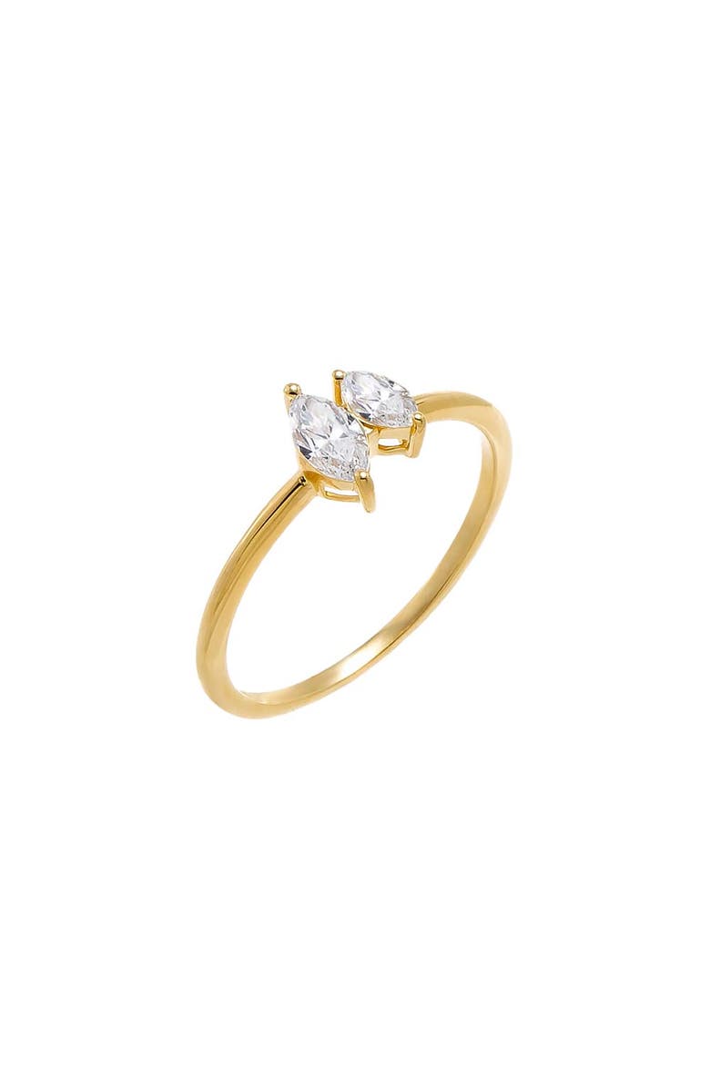 BY ADINA EDEN Lab Grown Diamond Double Marquise Ring, Main, color, Gold