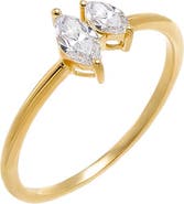 BY ADINA EDEN Lab Grown Diamond Double Marquise Ring