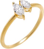BY ADINA EDEN Lab Grown Diamond Double Marquise Ring