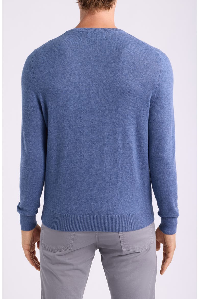 Cotton & Cashmere V-Neck Sweater, Alternate, color, BLUE MOONLIGHT HEATHER