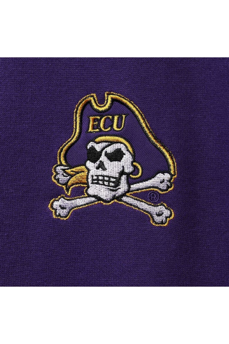 Men's Colosseum Purple ECU Pirates Tortugas Logo Quarter-Zip Jacket, Alternate, color, Purple