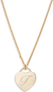 Set & Stones Alice Initial Heart Pendant Necklace