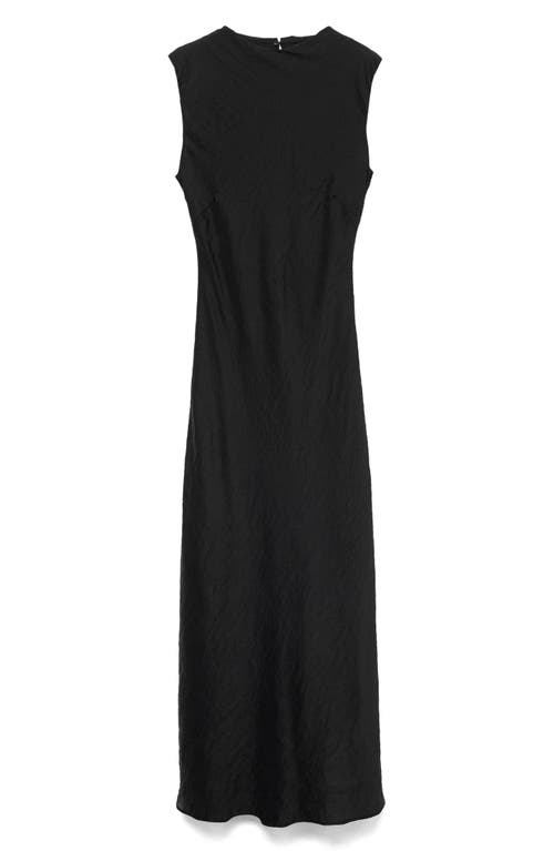 Mango Sleeveless Midi Dress In Black