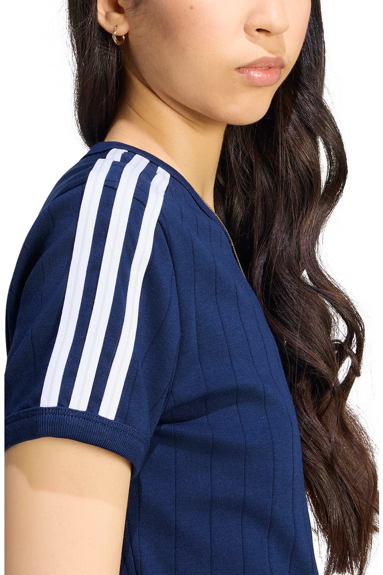 Pinstripe Slim Cotton T-Shirt, Alternate, color, NIGHT INDIGO/ WHITE/ GREY TWO