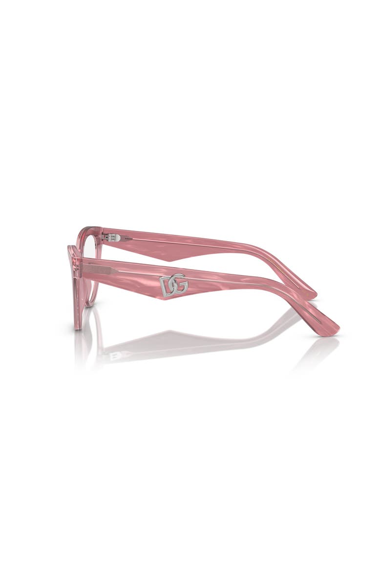 Dolce&Gabbana 52mm Butterfly optical glasses, Alternate, color, Pink