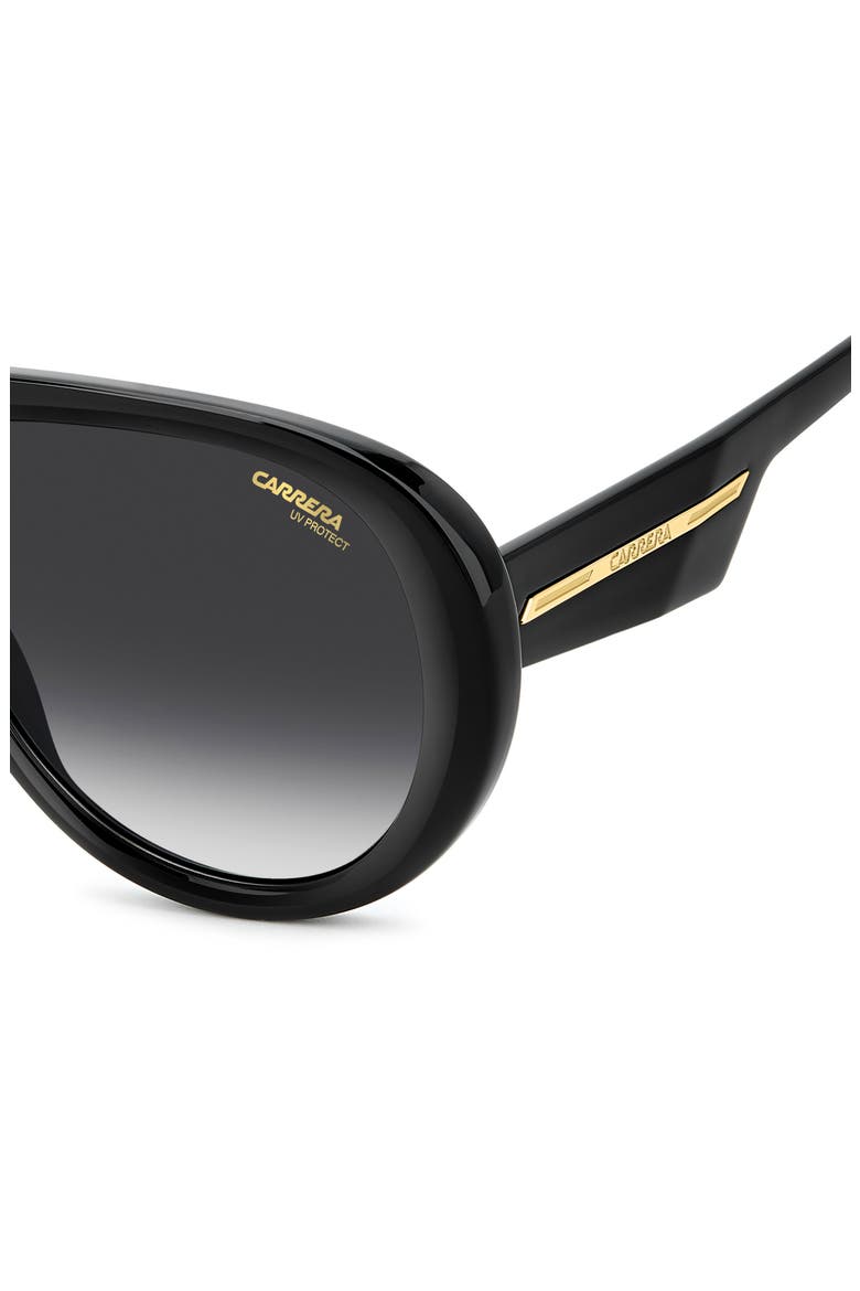 Victory 59mm Gradient Pilot Sunglasses, Alternate, color, BLACK/ DARK GREY