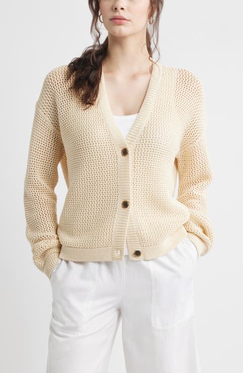 Open Stitch Cotton Cardigan