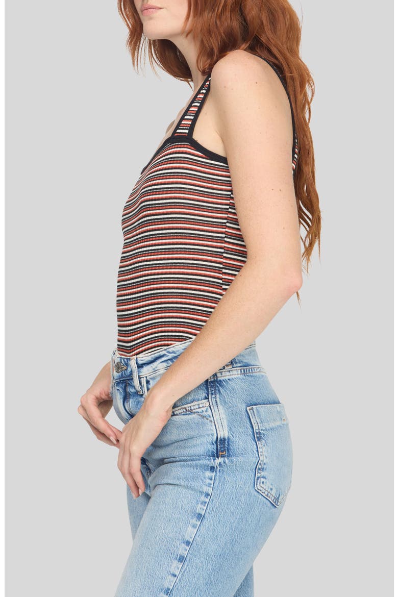 Bianca Striped Rib Tank, Alternate, color, RUST COMBO