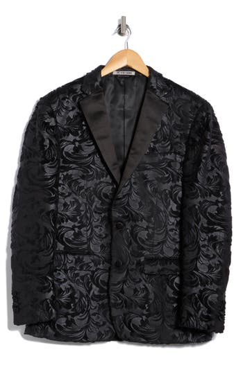 Zegarie Paisley Shawl Collar Sport Coat In Black