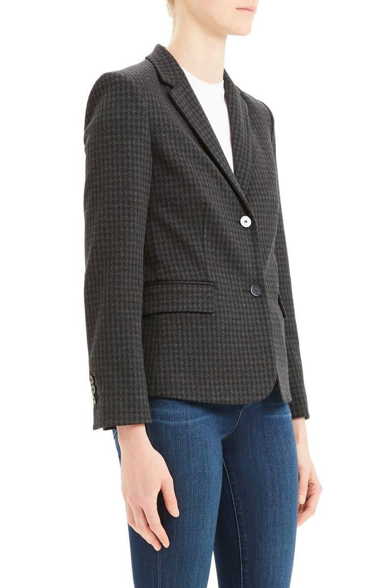 Theory Shrunken Houndstooth Jacket, Alternate, color, 