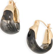 Cara Acrylic Basket Hoop Earrings