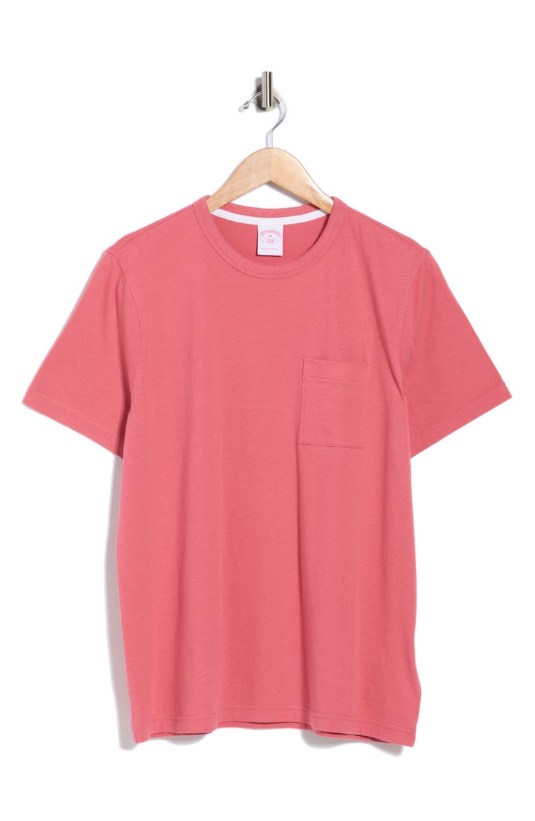 Brooks Brothers Cotton Knit Pocket T-Shirt, Alternate, color,