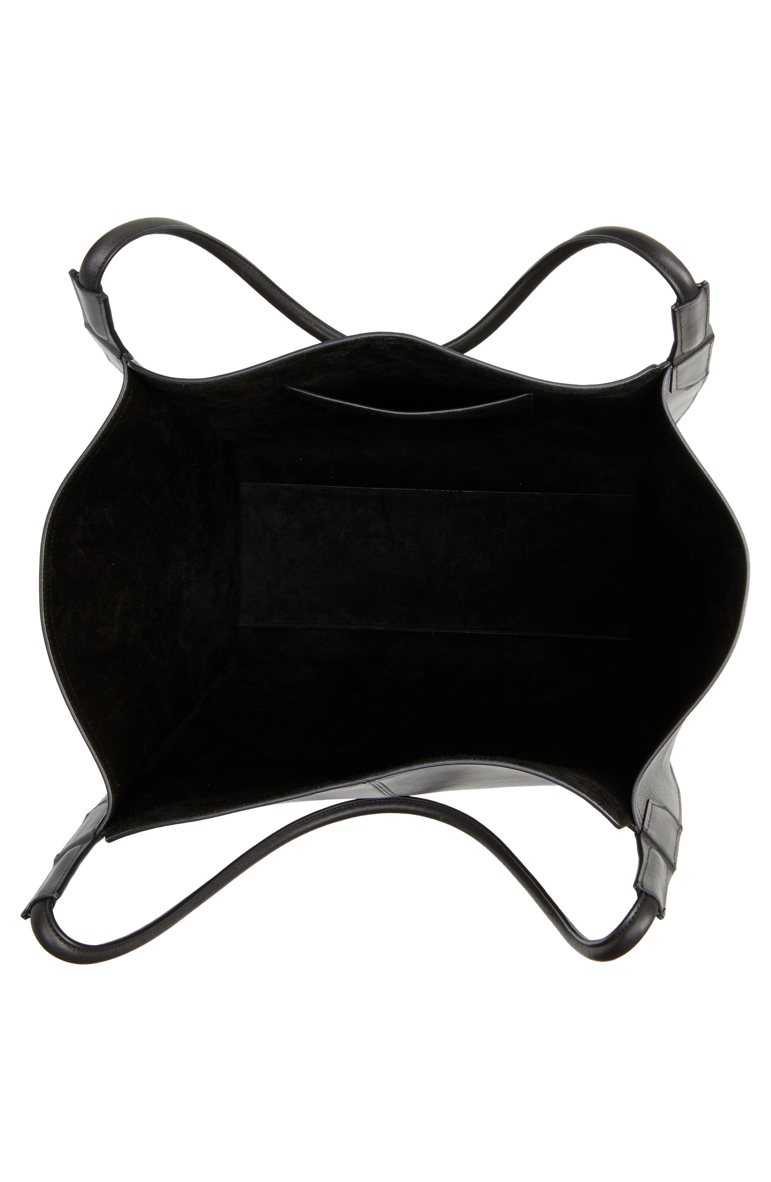 Victoria Beckham Victoria Leather Tote, Alternate, color, Black