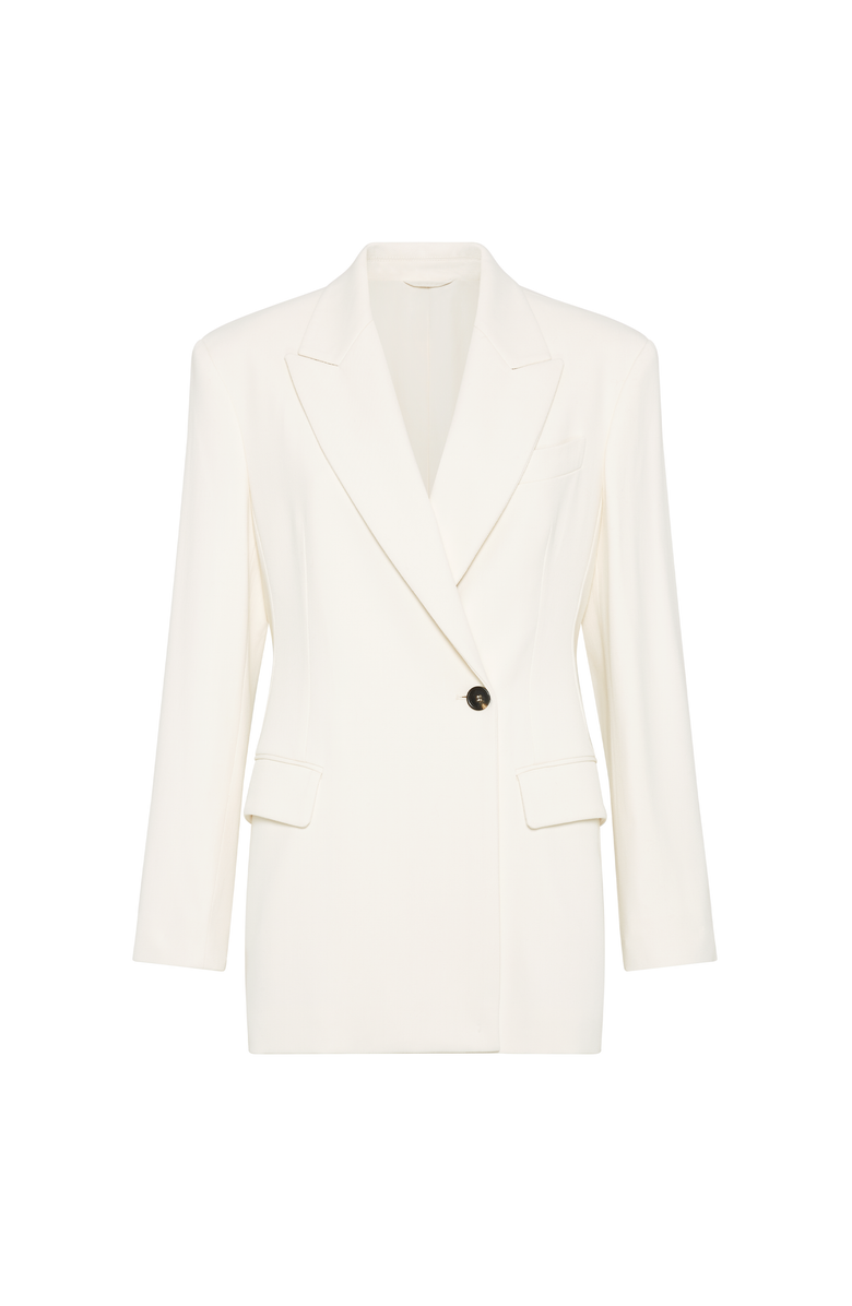 Brunello Cucinelli Couture twill blazer, Main, color, Milk