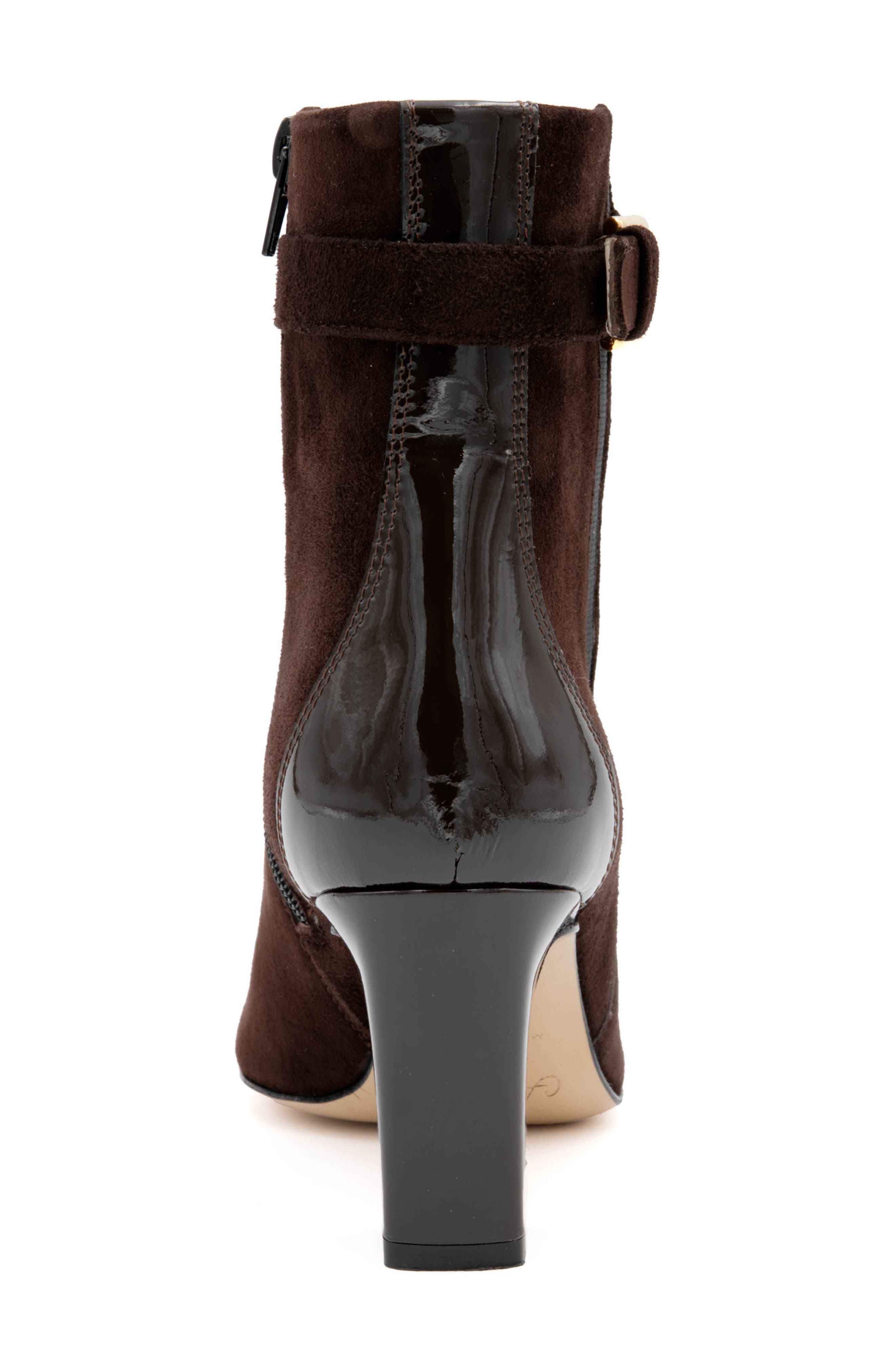 Amalfi by Rangoni Feroce Cap Toe Bootie, Alternate, color, Ebony Cashmere T Moro Vernice