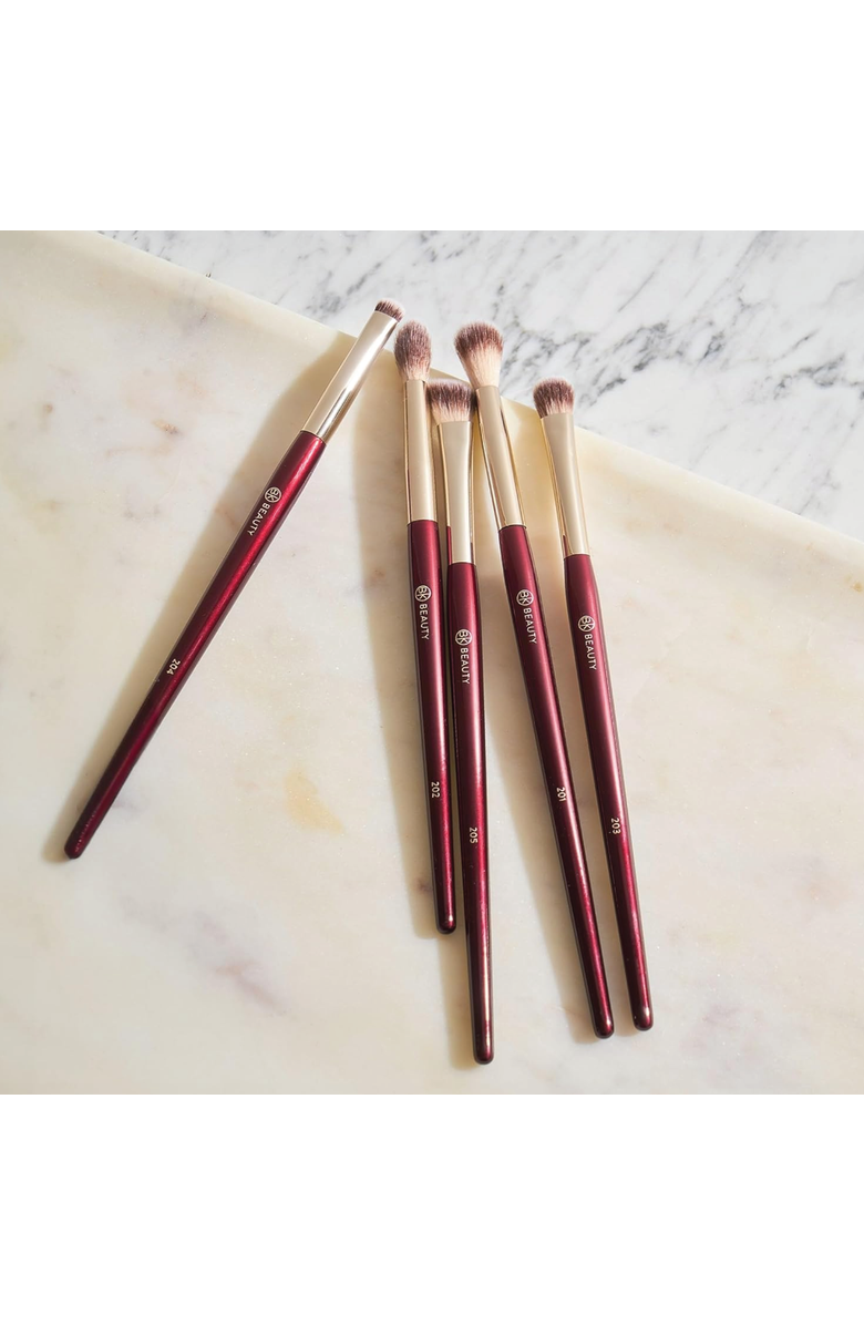 BK Beauty Essentials Collection Eye Brush Set, Alternate, color, Burgundy