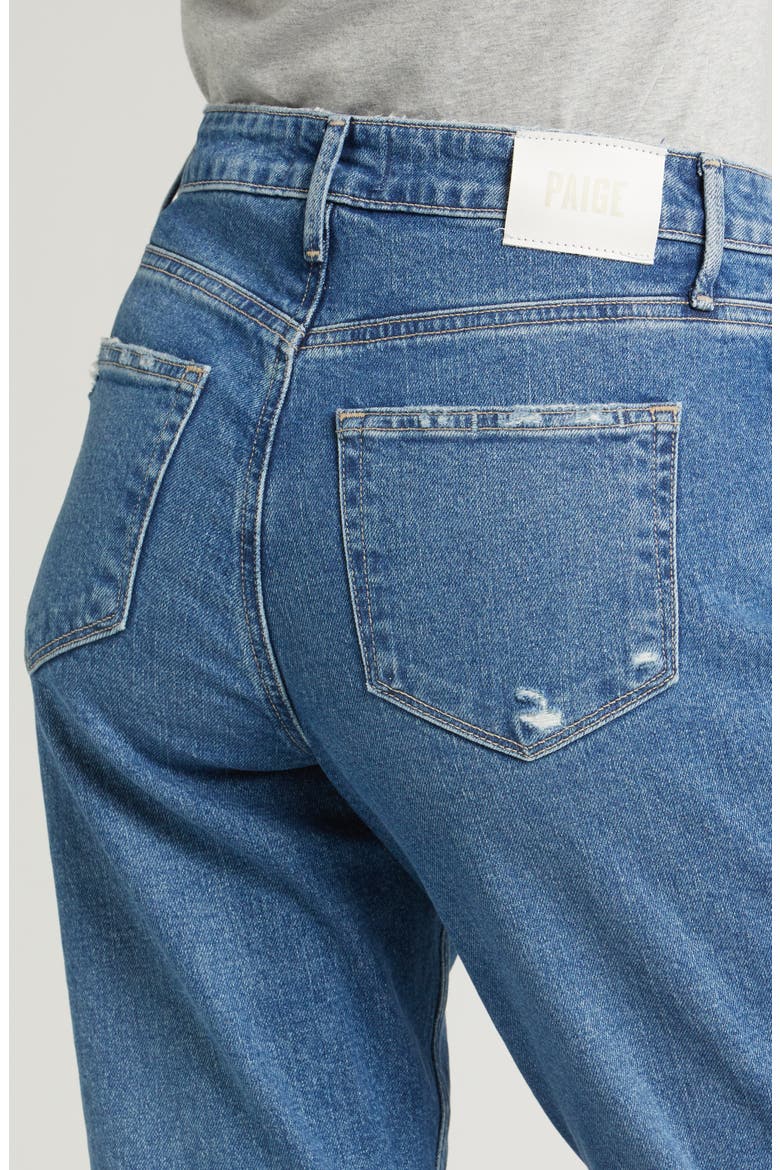 Brigitte Distressed High Waist Crop Boyfriend Jeans, Alternate, color, LECLUB