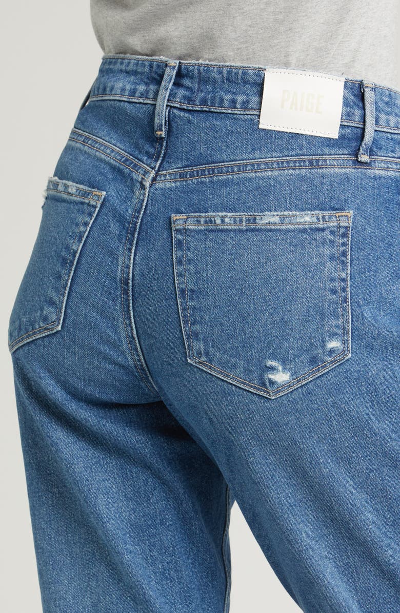 PAIGE Brigitte Distressed High Waist Crop Boyfriend Jeans, Alternate, color, Leclub