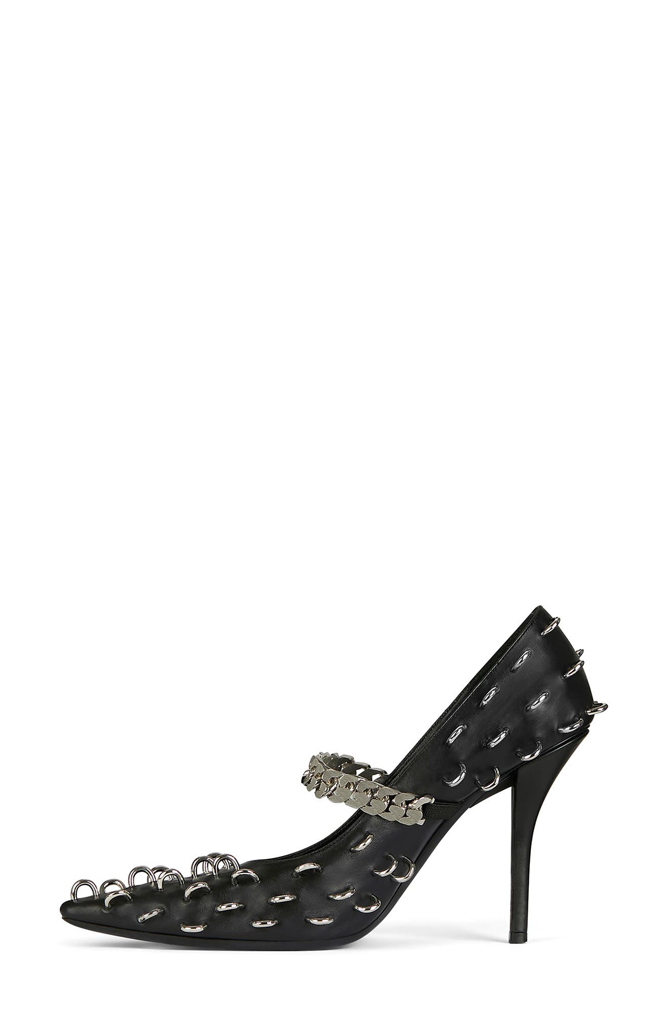 Givenchy Chain Strap Pierced Pointed Toe Pump, Alternate, color, 