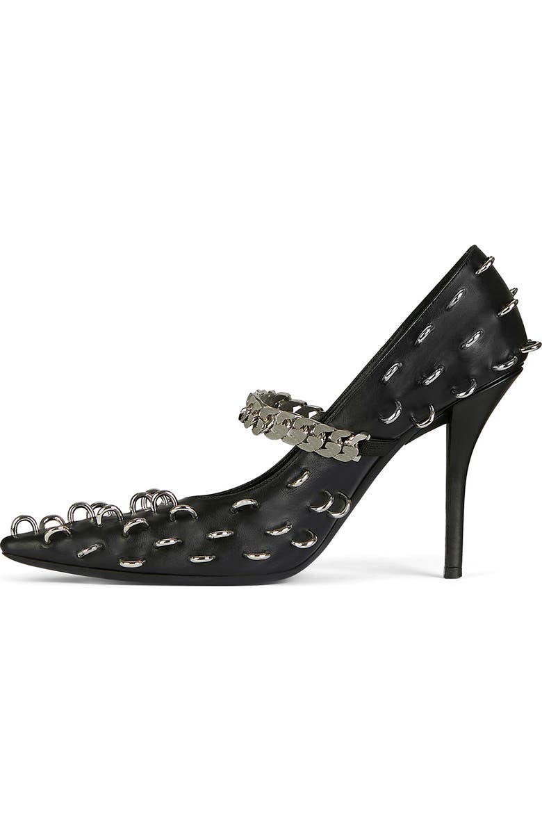 Givenchy Chain Strap Pierced Pointed Toe Pump, Alternate, color,