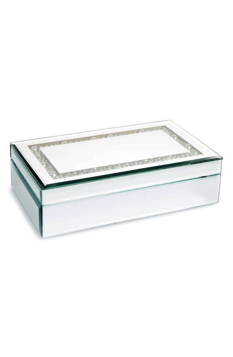 American Atelier Imitation Pearl Mirror Jewelry Box, Main, color,