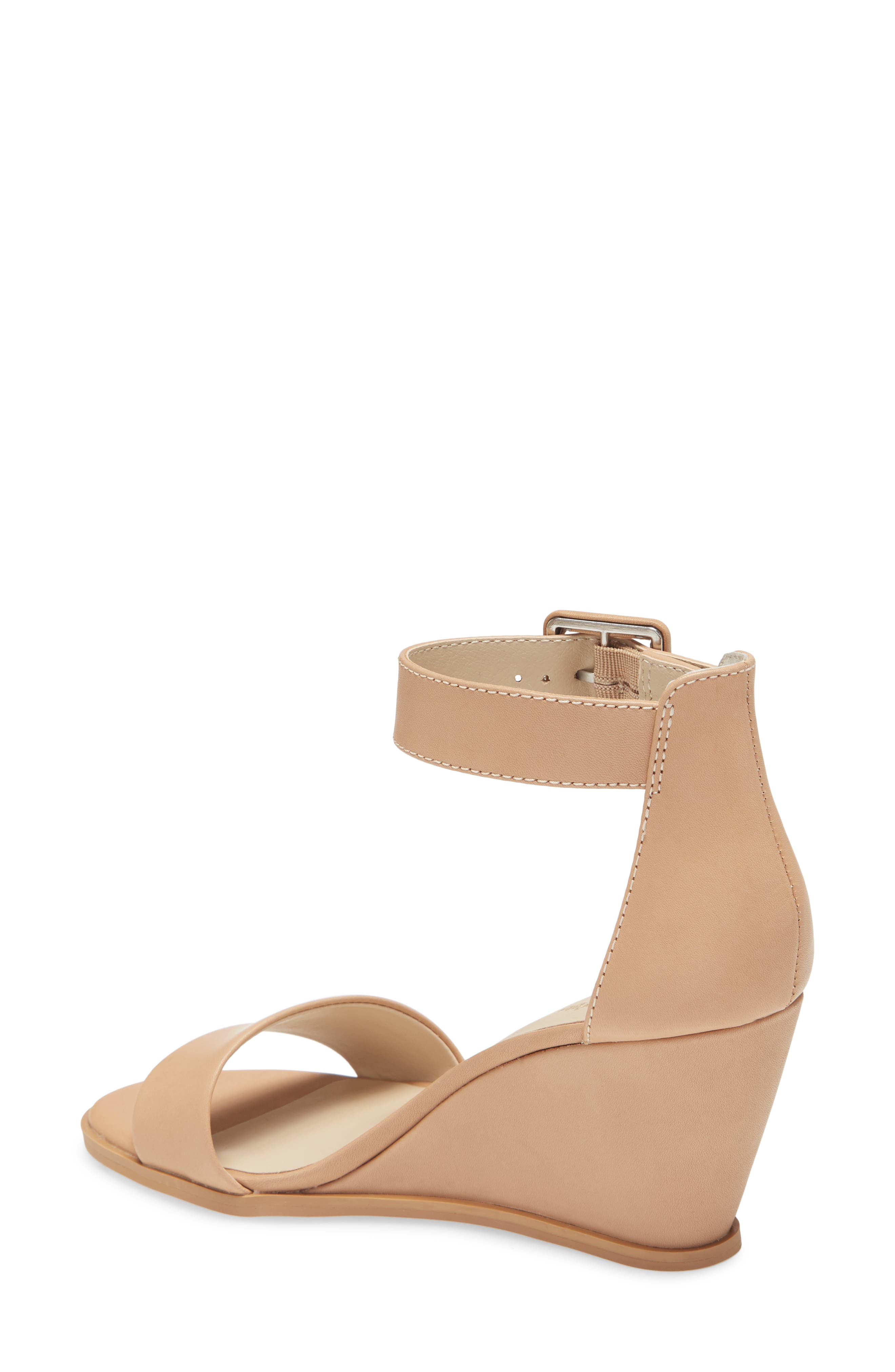 Cloud Nine Wedge Sandal, Alternate, color, BEIGE LEATHER