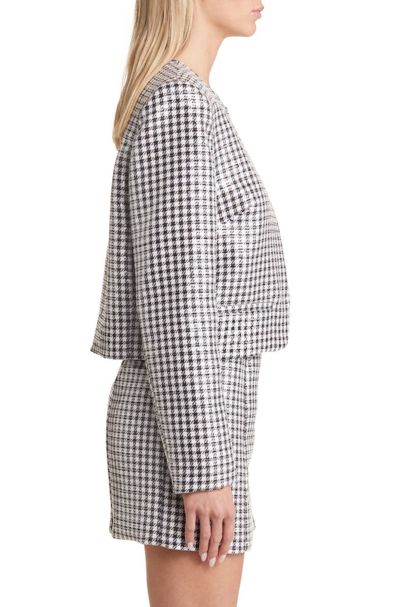 WAYF Houndstooth Crop Jacket, Alternate, color,