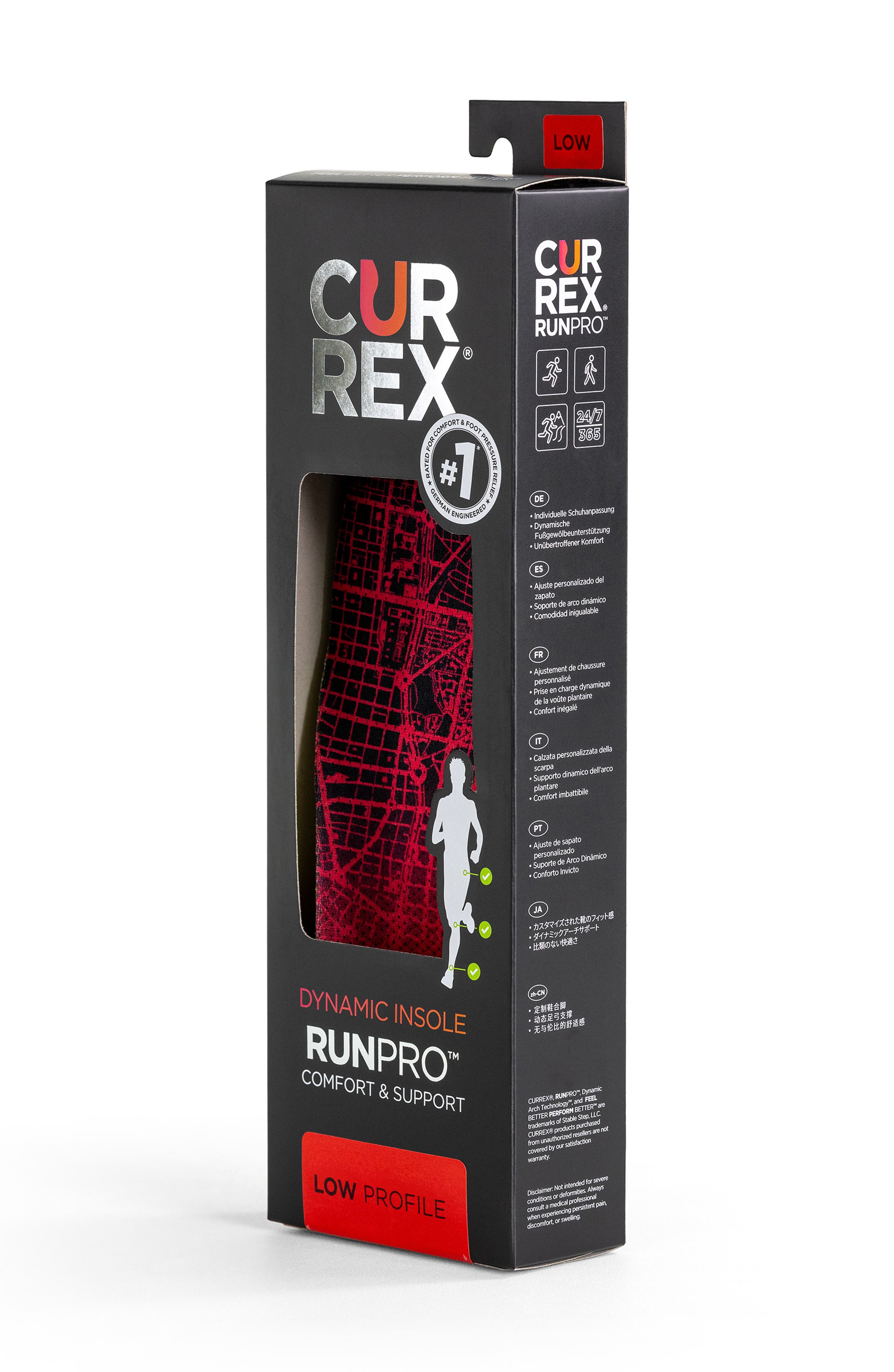 RunPro Low Insole, Main, color, RED