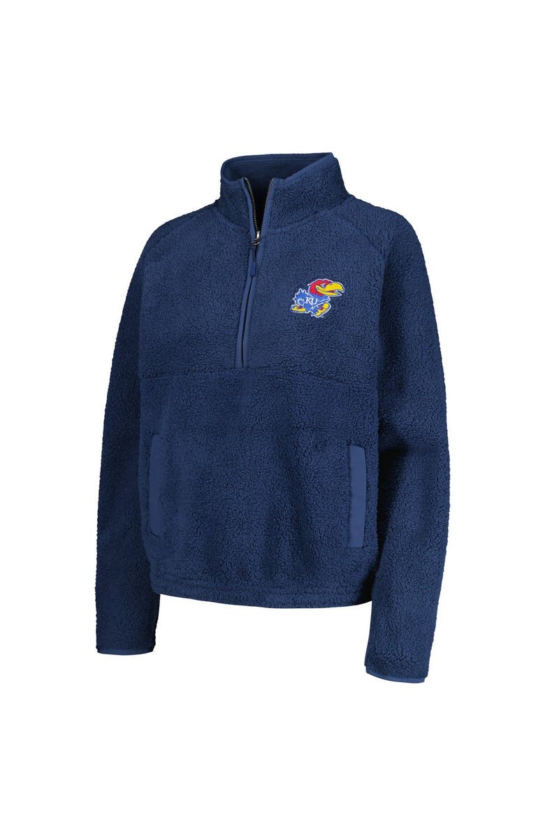 BOXERCRAFT Women's Blue Kansas Jayhawks Everest Half-Zip Sweatshirt, Alternate, color, Blue