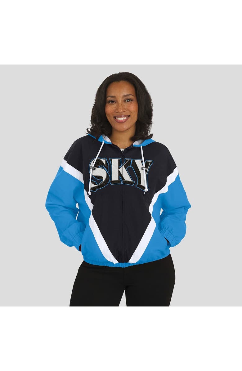 WEAR by Erin Andrews Women's WEAR by Erin Andrews Blue/Black Chicago Sky Colorblock Full-Zip Hoodie Windbreaker Jacket, Alternate, color, Blue