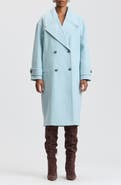 Avec Les Filles Oversized Double Breasted Cocoon Peacoat