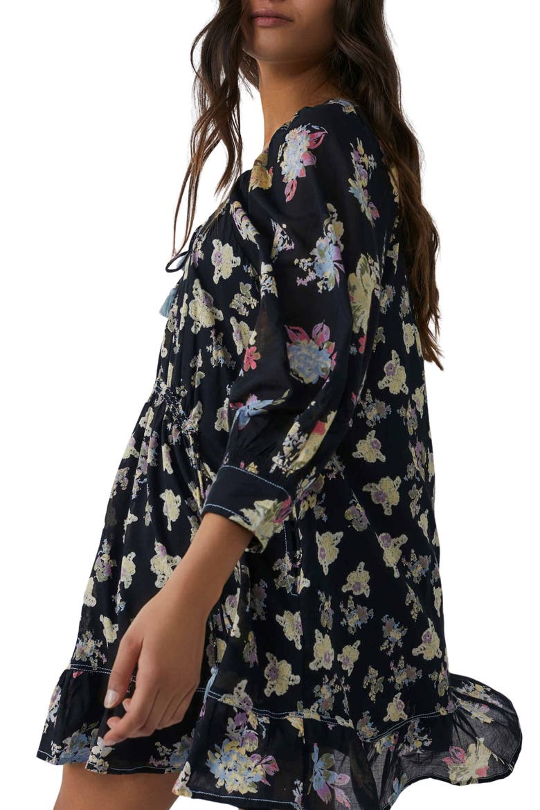 Camella Floral Print Minidress, Alternate, color, BLACK COMBO