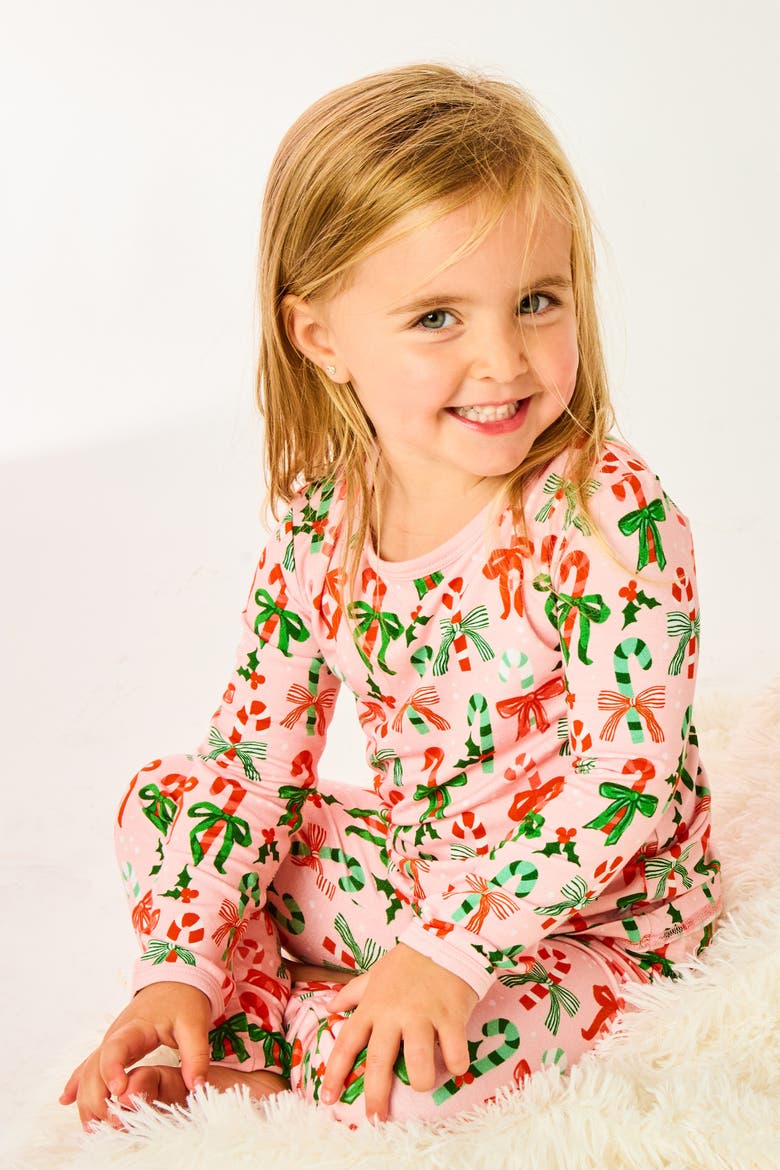 Long Sleeve Pajama Set - Candy Canes, Alternate, color, Candy Canes