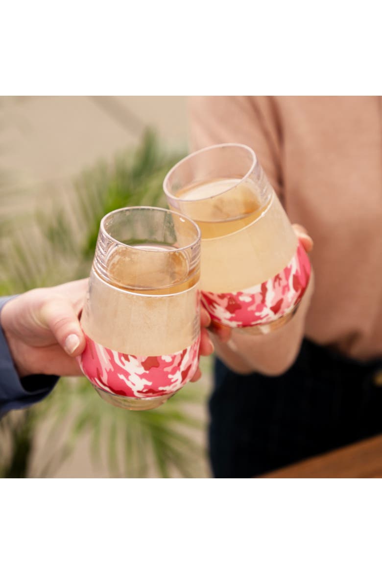 Wine FREEZE XL Cooling Cup Set of 2, Alternate, color, Pink Camo